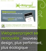 Webgreenproject se renouvèle : nouveau design, plus performant, plus écologique
